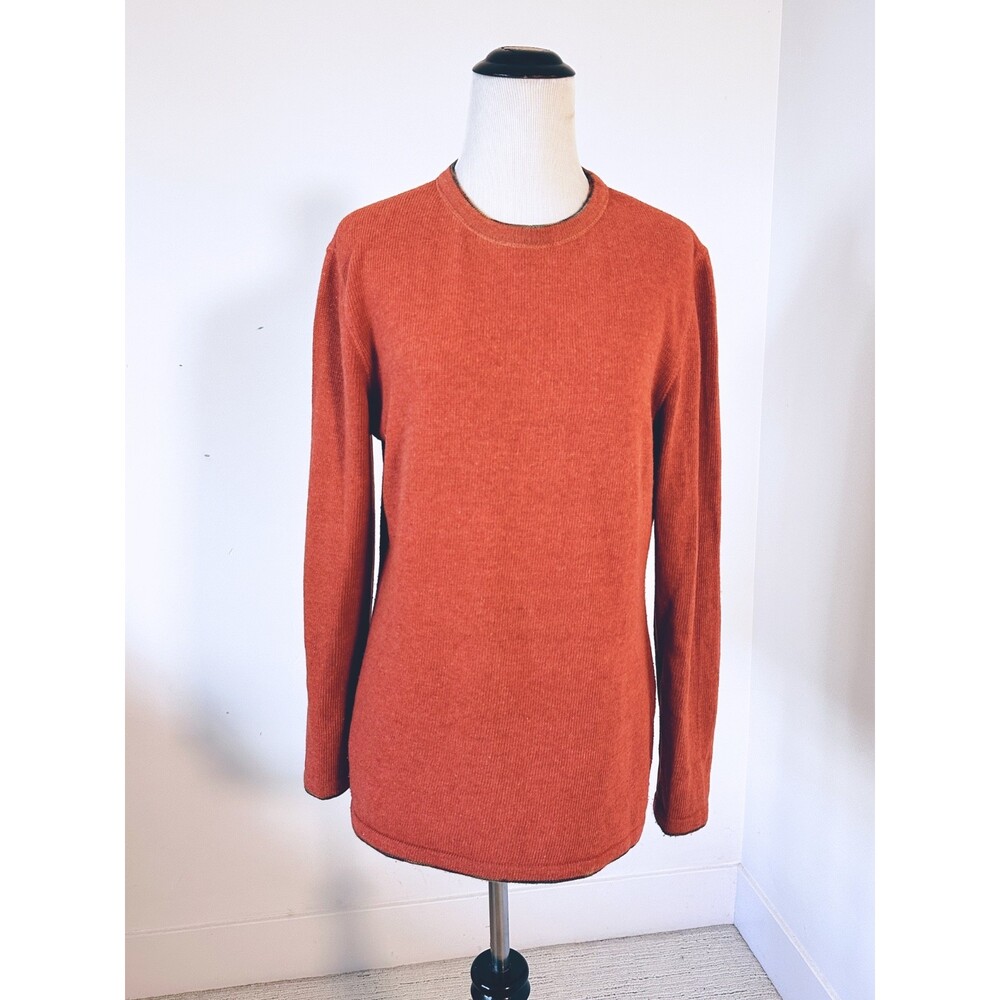 MISSONI SPORT Women’s M Rust Crewneck Sweater Designer Capsule Luxury Vintage